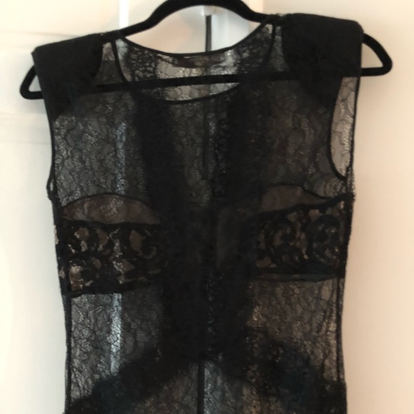 NWT Black lace BCBG Runway sexy bodysuit - Picture 6 of 7